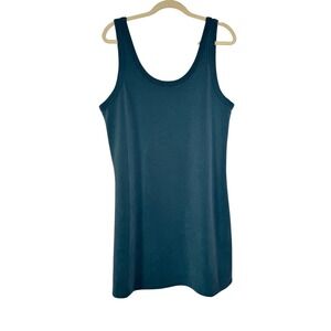 Fundamental Coast Sleeveless Tank Dress Teal Casual Comfortable Stretch‎ Soft XL